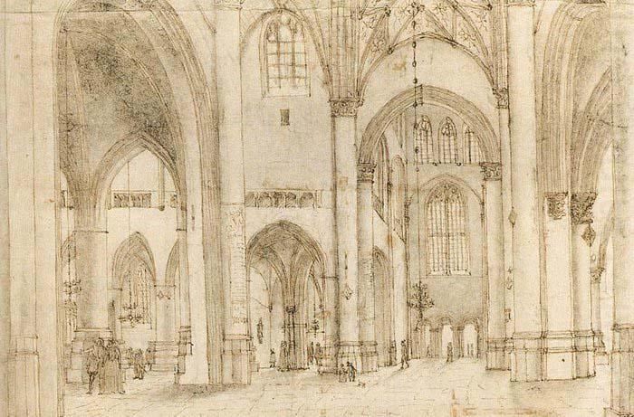 Interior of St Bavo s Church in Haarlem, unknow artist